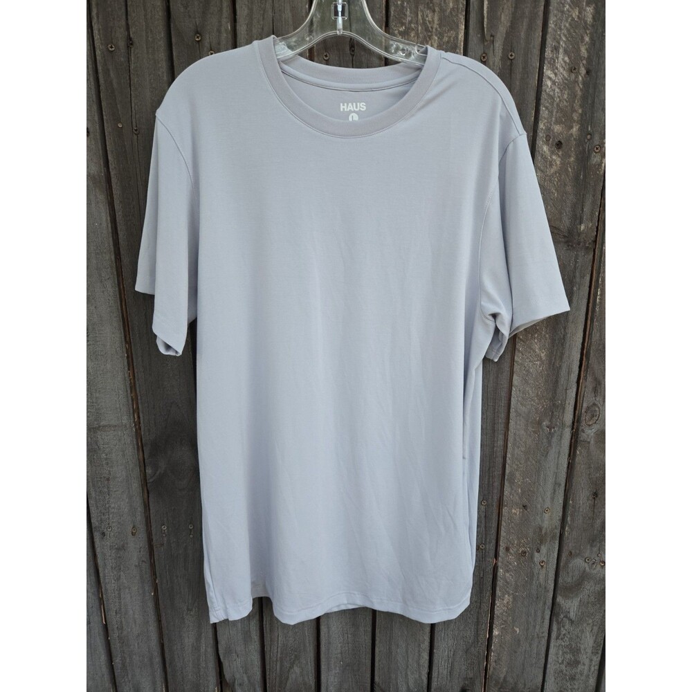 HAUS Men's Performance Crew Neck T-Shirt Light Gray Size L NWT
